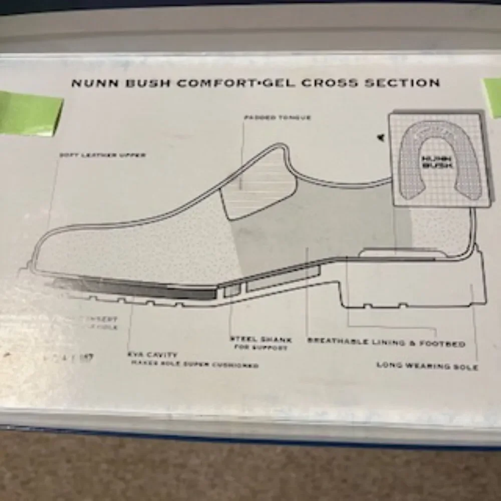 Size: 11M Comfort Gel Lace Up Loafers . Nunn Bush . New in Box